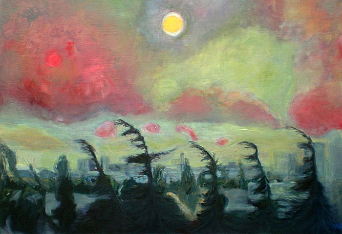 Changing Weather II, 2010, oil on canvas, 71 x 101 cm, ©Hilja Roivainen.