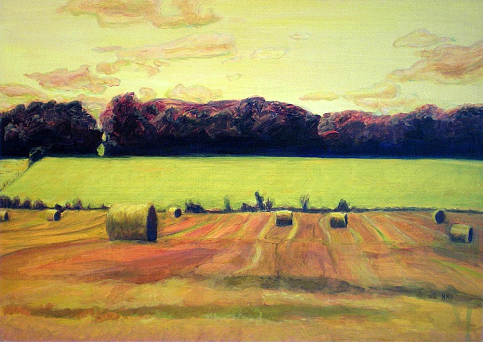 Harvest, 2010, oil on MDF, 50 x 72 cm, ©Hilja Roivainen