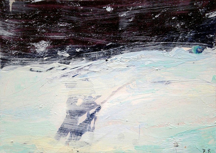 Field, 2009, Oil on MDF, 24 x 34 cm, ©Hilja Roivainen.