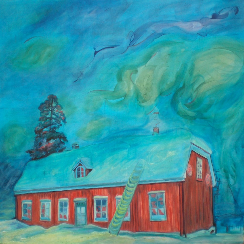 Iisalmen Pappila, Oil on canvas, 2011, 150 x 150cm, Tarvaspaa II, 2011, oil on canvas, 150 x 150 cm, ©Hilja Roivainen.