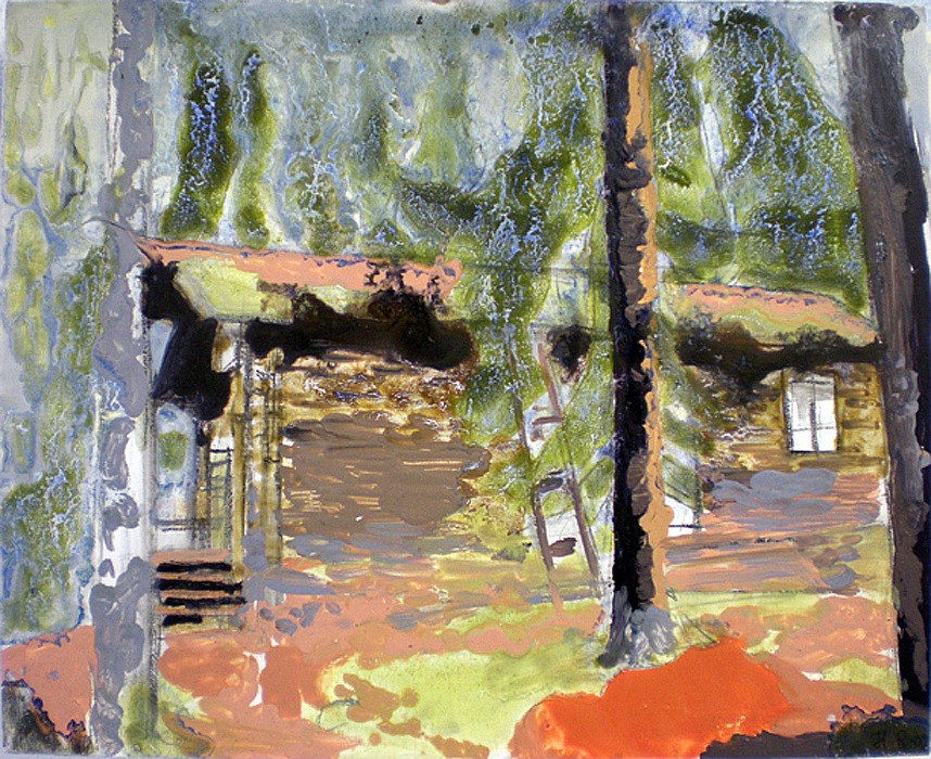 House, 2009, oil on MDF, 27.5 x 34 cm, ©Hilja Roivainen.