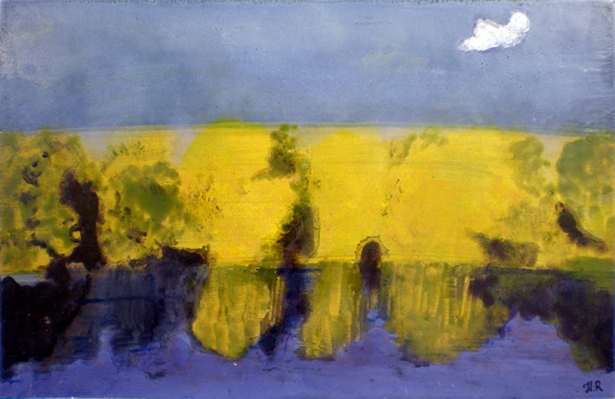 Reflection, 2009, Oil on MDF, 30.5 x 47.5 cm, ©Hilja Roivainen