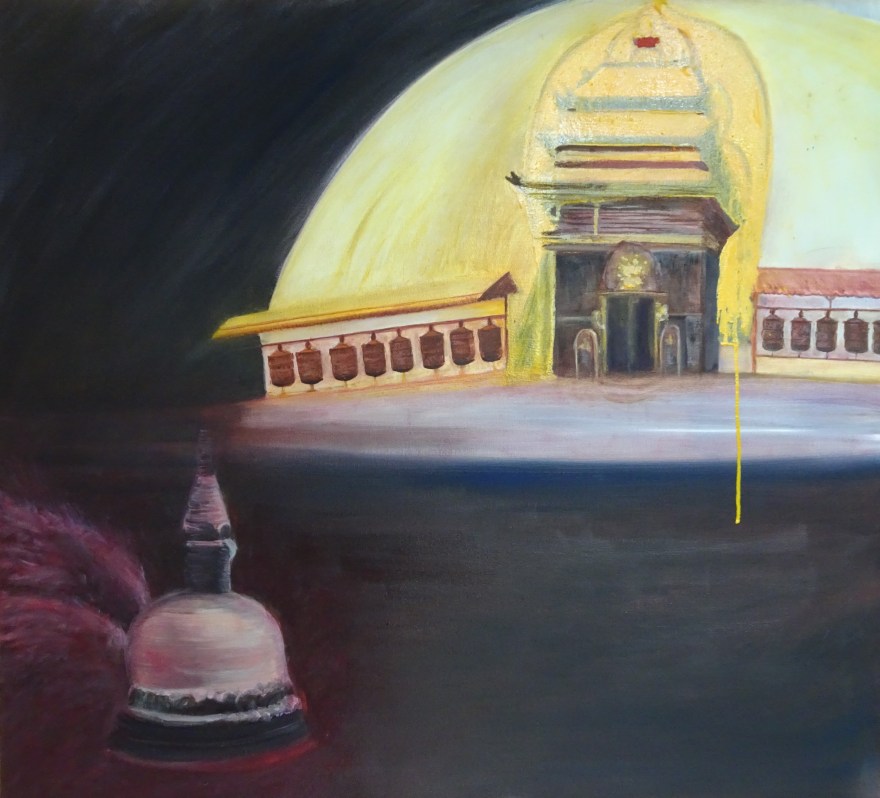 Temple Square 3, Oil on Canvas, 73 x 81 cm, 2019, ©Hilja Roivainen